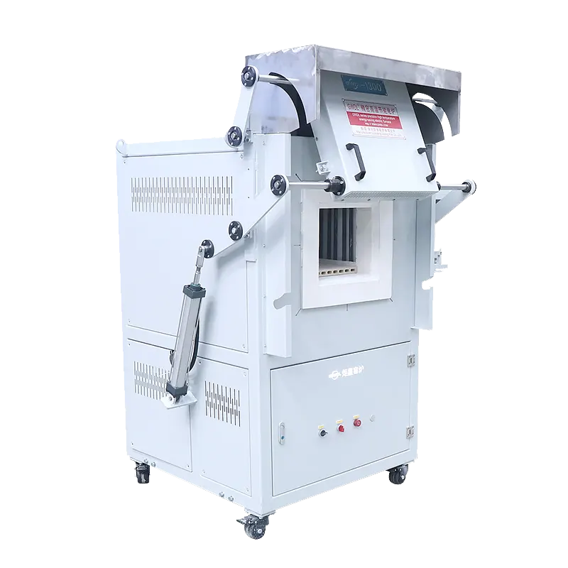 1200°C Pneumatic Top-Loading Box Furnace